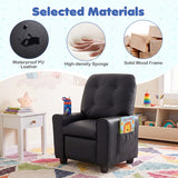 Kids Recliner with Cup Holder & Armrests and Adjustable Backrest Footrest