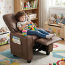 Kids Recliner with Cup Holder & Armrests and Adjustable Backrest Footrest