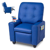 Kids Recliner with Cup Holder & Armrests and Adjustable Backrest Footrest
