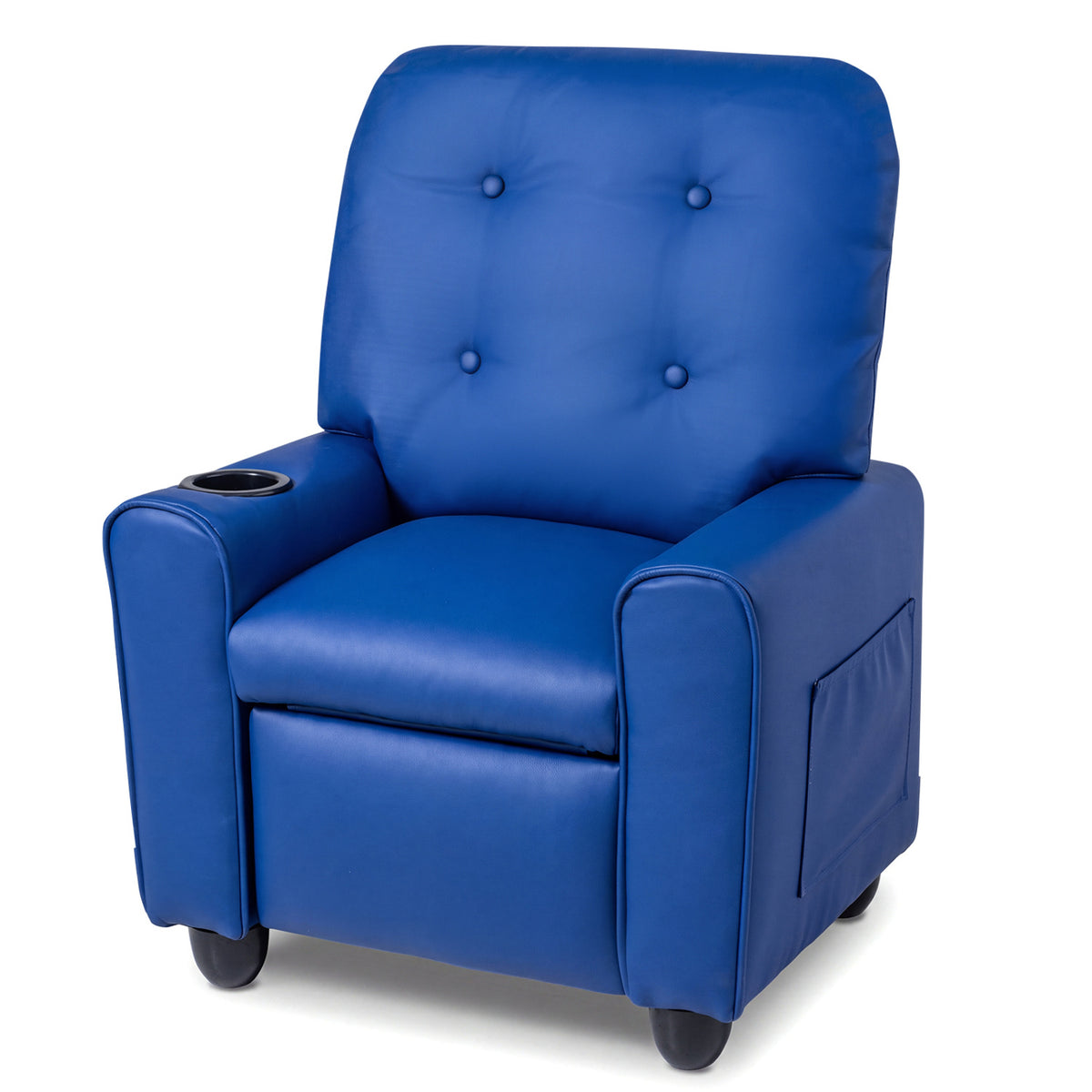 Kids Recliner with Cup Holder & Armrests and Adjustable Backrest Footrest