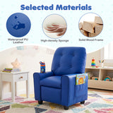 Kids Recliner with Cup Holder & Armrests and Adjustable Backrest Footrest