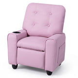 Kids Recliner with Cup Holder & Armrests and Adjustable Backrest Footrest