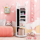 Kids Room Furniture Set Princess Vanity Table and Stool Set with Mirror and Drawer