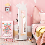 Kids Room Furniture Set Princess Vanity Table and Stool Set with Mirror and Drawer