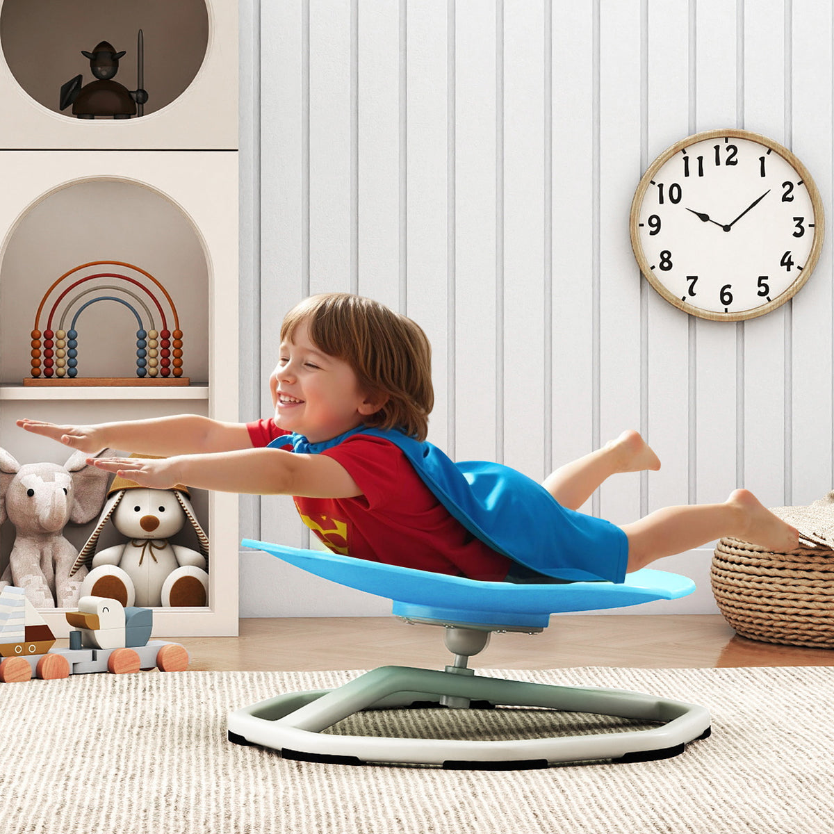 Kids Sensory Swivel Chair Cat Claw 360Â° Spinning Chair with Non-Slip Metal Base