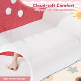 Kids Sofa Toddler Foam Couch with Soft Fleece Fabric Cover