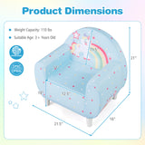 Kids Sofa with Breathable Spandex Fabric and High-density Sponge Filling for Boys and Girls