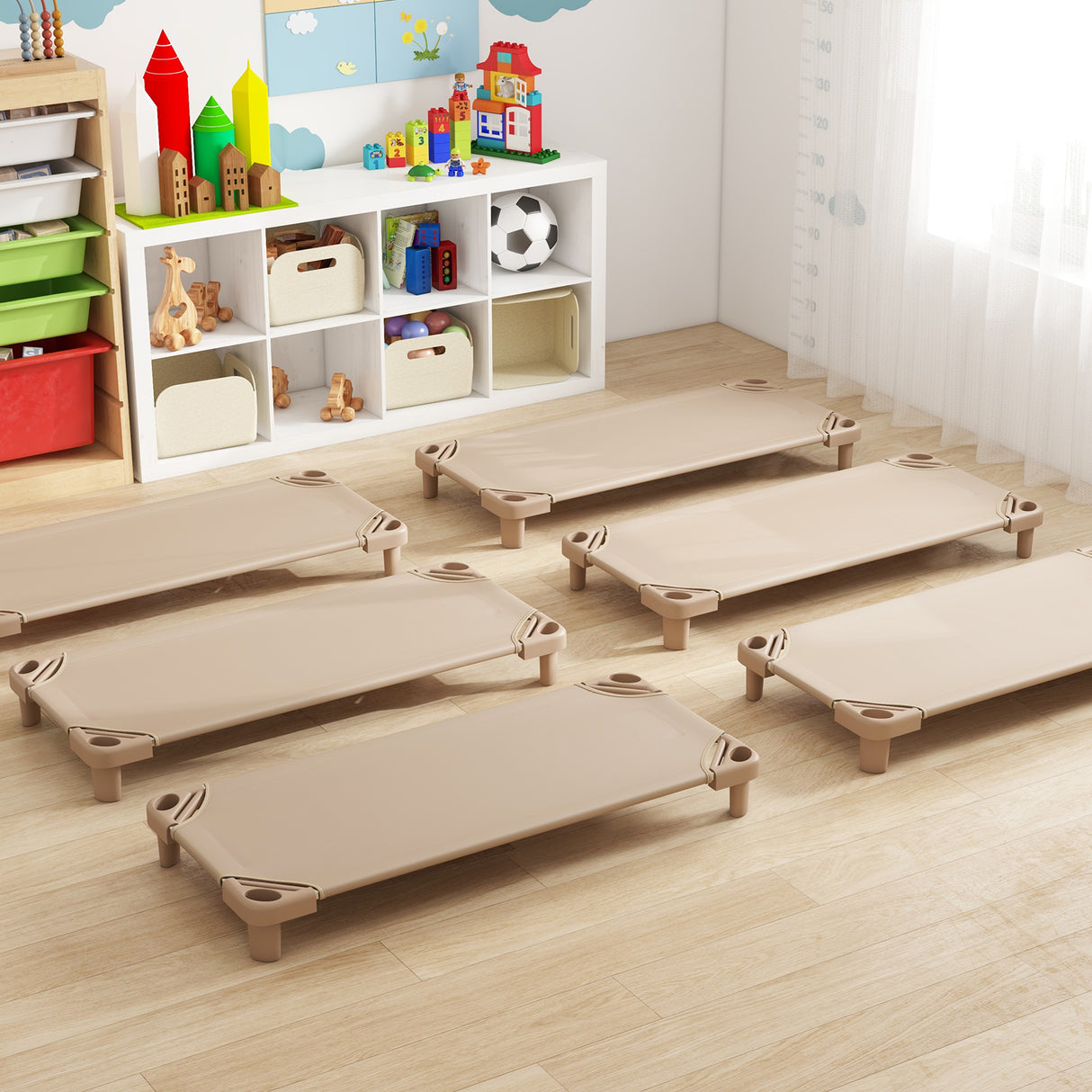 52 x 23 Inch Pack of 6 Kids Stackable Daycare Rest Mat