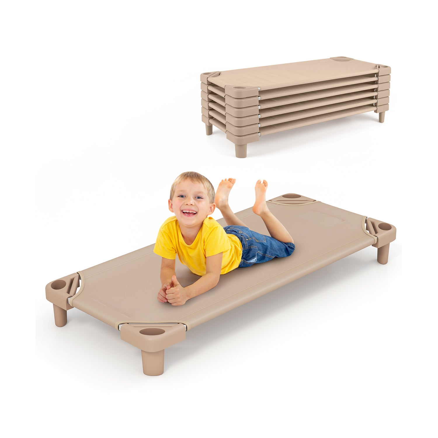 52 x 23 Inch Pack of 6 Kids Stackable Daycare Rest Mat
