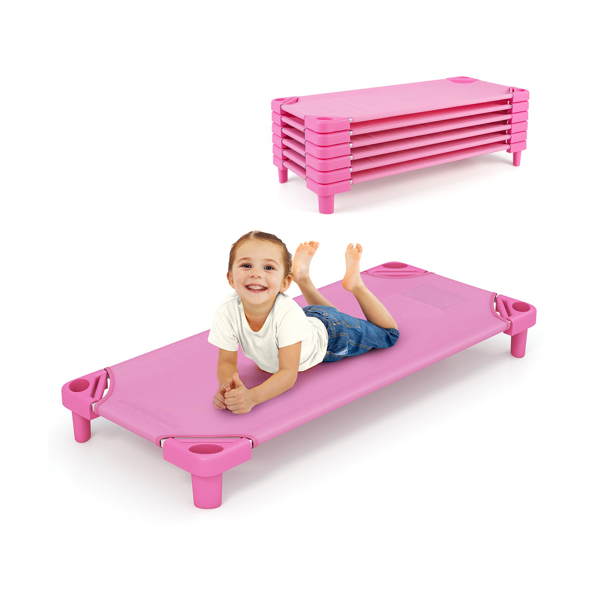 52 x 23 Inch Pack of 6 Kids Stackable Daycare Rest Mat