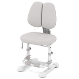 Kids Study Chair with Adjustable Double Backrest and Footrest
