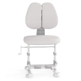 Kids Study Chair with Adjustable Double Backrest and Footrest