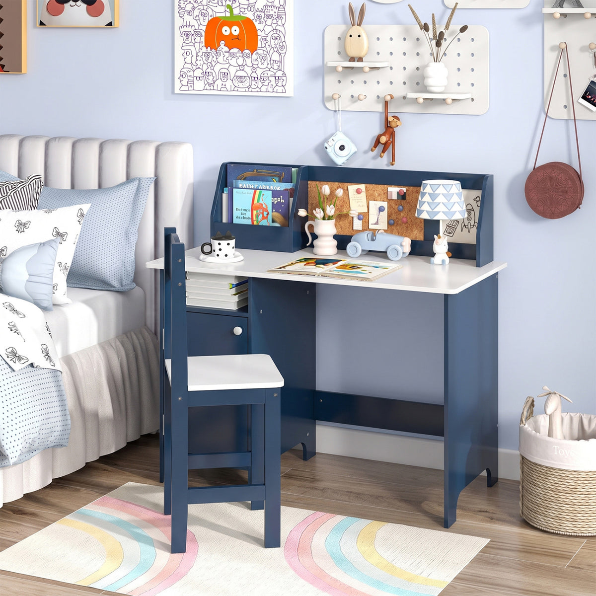 Kids Table and Chair Set for Arts  Crafts  Homework  Home School