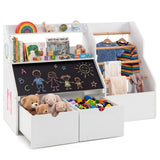 Kids Toy Storage Organizer with Flip-up Blackboard