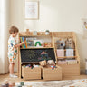 Kids Toy Storage Organizer with Flip-up Blackboard