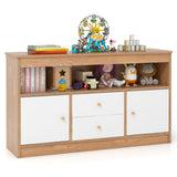 Kids Toy Storage Organizer with Open Shelf and 2 Drawers for Playroom