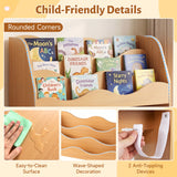 Kids Toy Wooden Storage Organizer with 2 Rolling Drawers for Kids Room