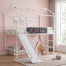 Kids Twin Size Loft Bed with Ladder and Slide for Bedroom