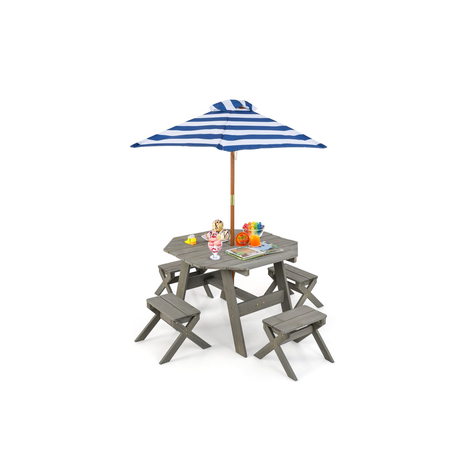 Kids Wooden Table Set for Children Aged 3+ Years