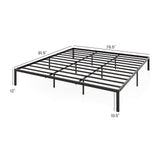 Full/Queen/King Size Metal Bed Frame Heavy Duty Support Slats Mattress Foundation