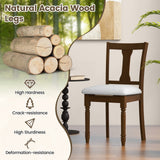 Set of 2 Kitchen Dining Chair with Linen Fabric and Storage Space
