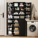 Kitchen Pantry Cabinet 65.5 Inch Freestanding Tall Buffet Cupboard