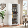Kitchen Pantry Cabinet with 2 Adjustable Shelves and Anti-Tipping Kits for Living Room