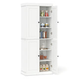 Kitchen Pantry Cabinet with 2 Adjustable Shelves and Anti-Tipping Kits for Living Room