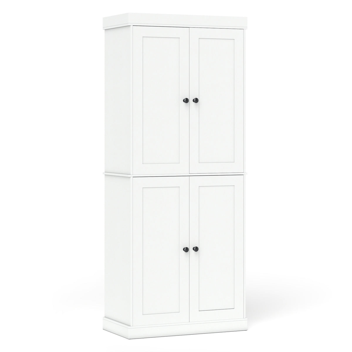 Kitchen Pantry Cabinet with 2 Adjustable Shelves and Anti-Tipping Kits for Living Room
