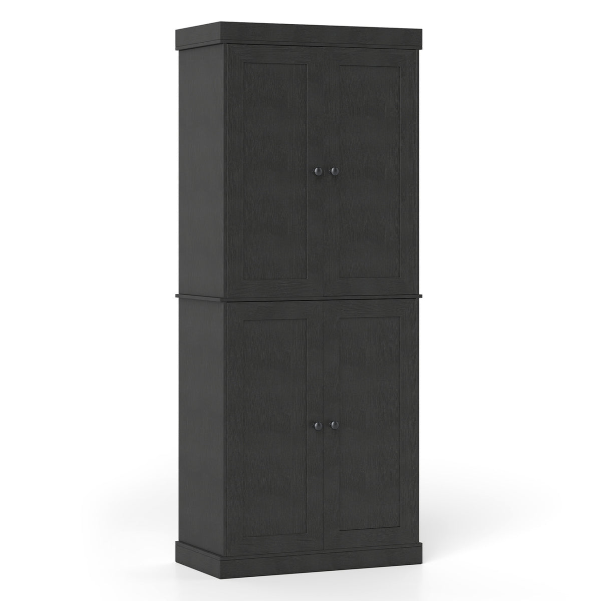 Kitchen Pantry Cabinet with 2 Adjustable Shelves and Anti-Tipping Kits for Living Room