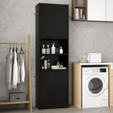75 Inch Kitchen Pantry Cabinet Tall Cupboard with Doors and Shelves