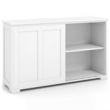 Kitchen Storage Cabinet with Wood Sliding Door