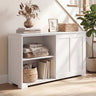 Kitchen Storage Cabinet with Wood Sliding Door