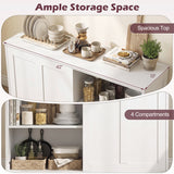 Kitchen Storage Cabinet with Wood Sliding Door