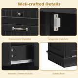 Kitchen Tilt Out Trash Cabinet with 2 Drawers and Adjustable Shelf