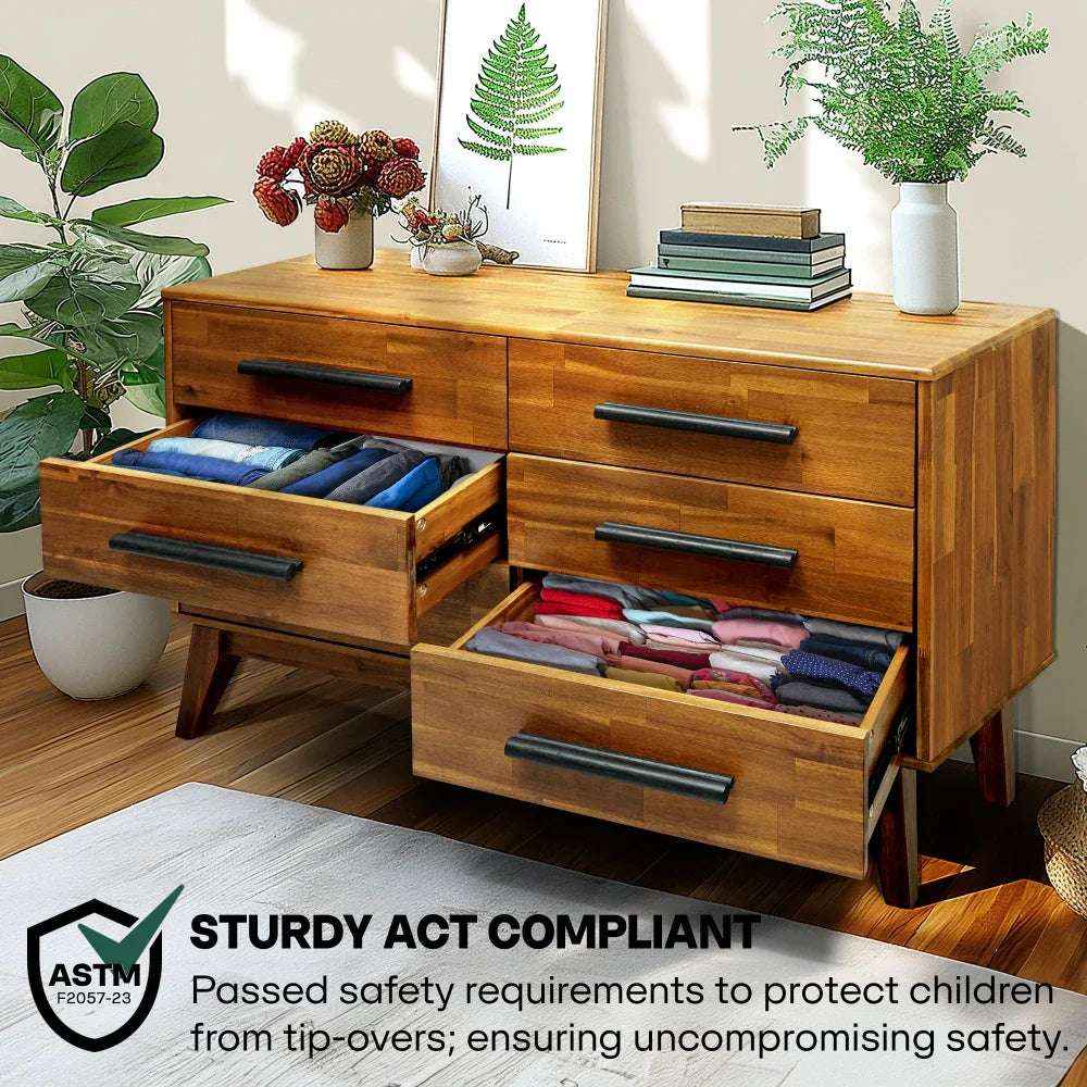 Acacia Legacy Solid Wood Dresser for Timeless Elegance and Durability