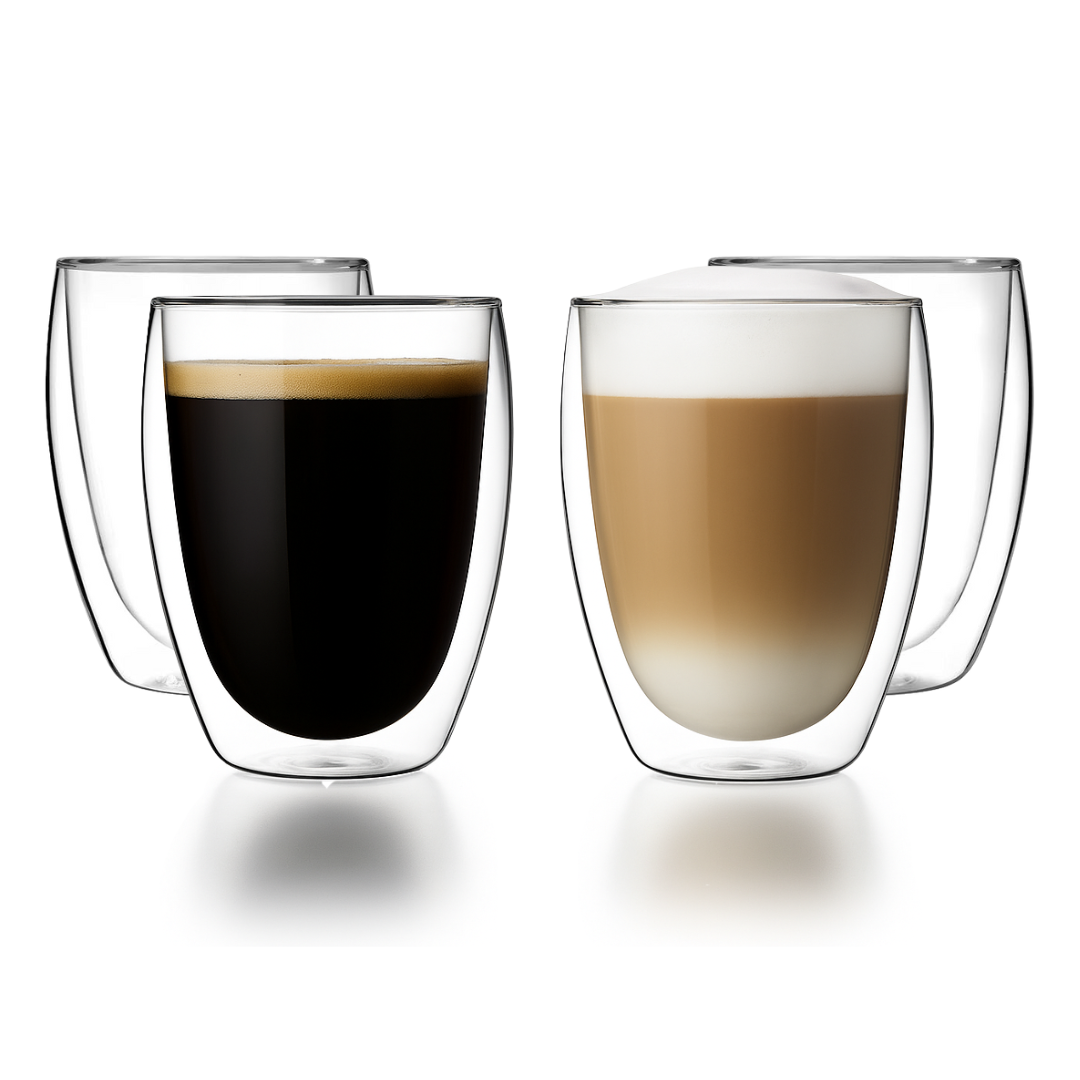 Double Wall Glass Coffee Mugs Cups  -8.5oz/12oz