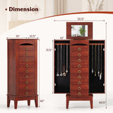 Large Capacity Jewelry Storage Cabinet with 9 Drawers