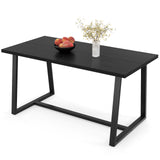 Large Dining Table with Heavy-duty Metal Frame and Anti-slip Foot Pads