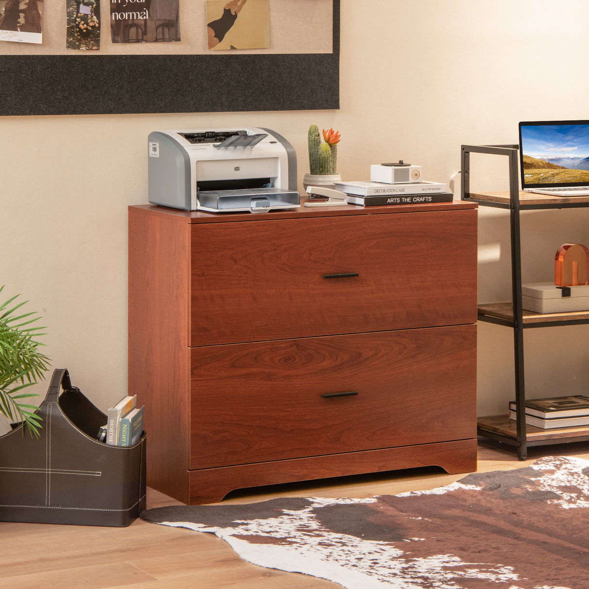 2-Drawer Lateral File Cabinet with Adjustable Bars for Home and Office