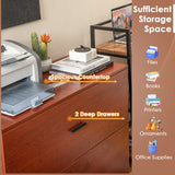 2-Drawer Lateral File Cabinet with Adjustable Bars for Home and Office