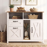 Lateral File Cabinet with 2 Drawers and Single-Door Cabinet for Letter/A4
