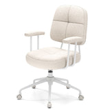 Leathaire Upholstered Task Home Office Chair with Cushioned Back