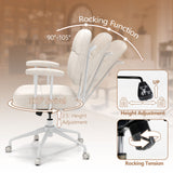 Leathaire Upholstered Task Home Office Chair with Cushioned Back
