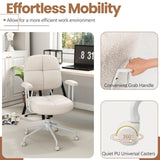 Leathaire Upholstered Task Home Office Chair with Cushioned Back