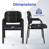 Leather Office Reception Chairs Waiting Room Guest Chairs Set of 2/4
