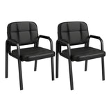 Leather Office Reception Chairs Waiting Room Guest Chairs Set of 2/4