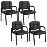 Leather Office Reception Chairs Waiting Room Guest Chairs Set of 2/4