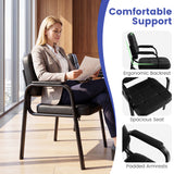 Leather Office Reception Chairs Waiting Room Guest Chairs Set of 2/4