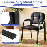 Leather Office Reception Chairs Waiting Room Guest Chairs Set of 2/4